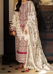 Asimjofa 03PCS UNSTITCHED SUIT FABRIC lawn 90/88