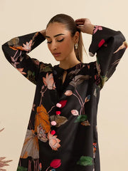 Aura Black Floral Set