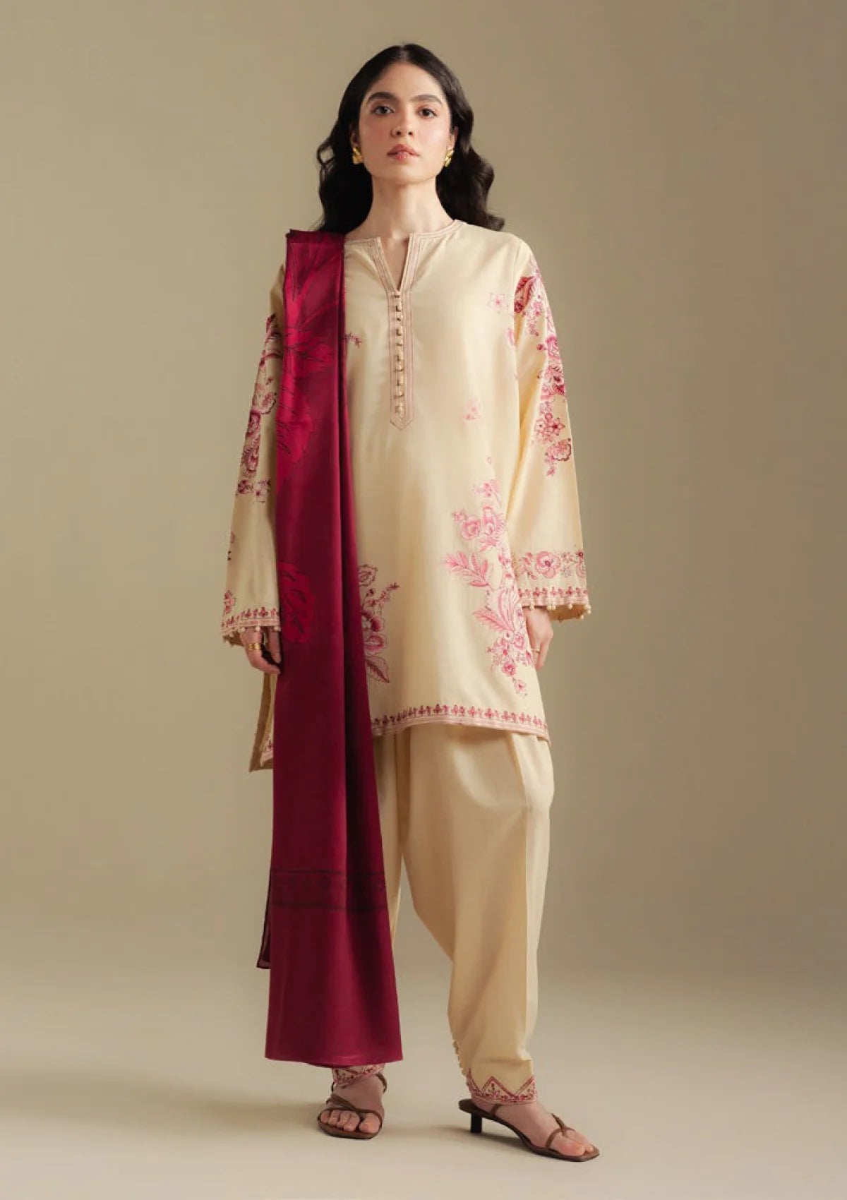 ZARA SHAHJAHAN    LAWN WITH DIGITAL PRINT VOIL DOBBY DUPATTA