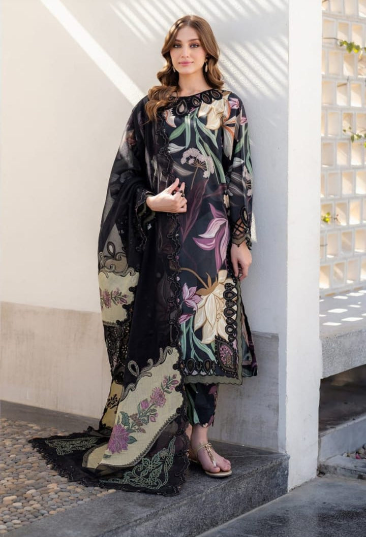 4 Side Lace Ready to Wear Chiffon Dupatta